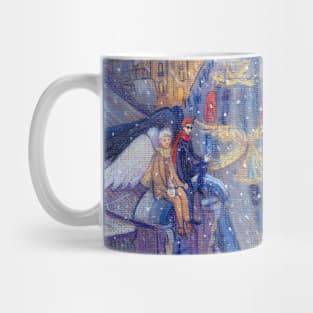 London Winter: Angels on a rooftop Mug